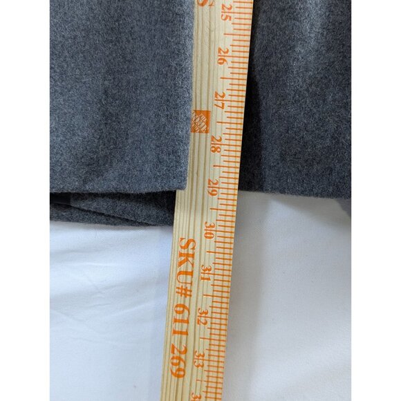 Kenneth Cole Reaction Womens 8 Gray Wool Blend Button Front Pockets Overcoat - Picture 4 of 9